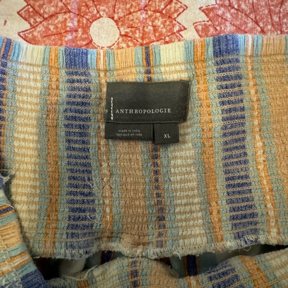 Anthropologie Kaveri Smocked High-Waisted Shorts: Striped Edition - Picture 6 of 6